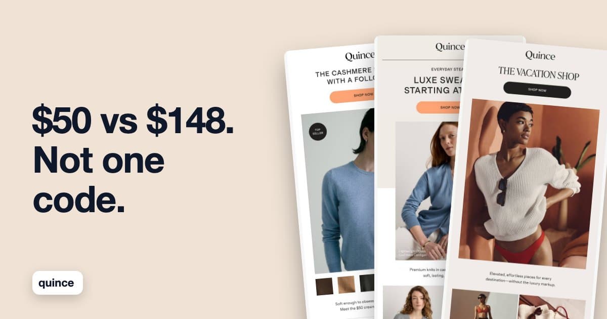 Quince's Favorite Discount Is a Competitor's Price
